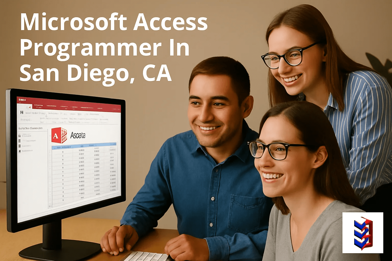 Happy San Diego business staff